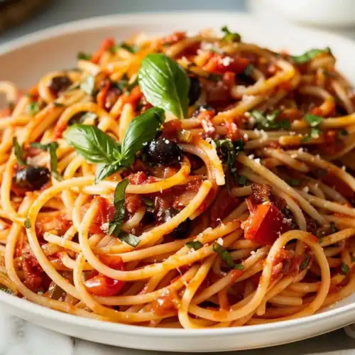 Easy 20-Minute Pasta Puttanesca Recipe 3 Easy 20-Minute Pasta Puttanesca Recipe